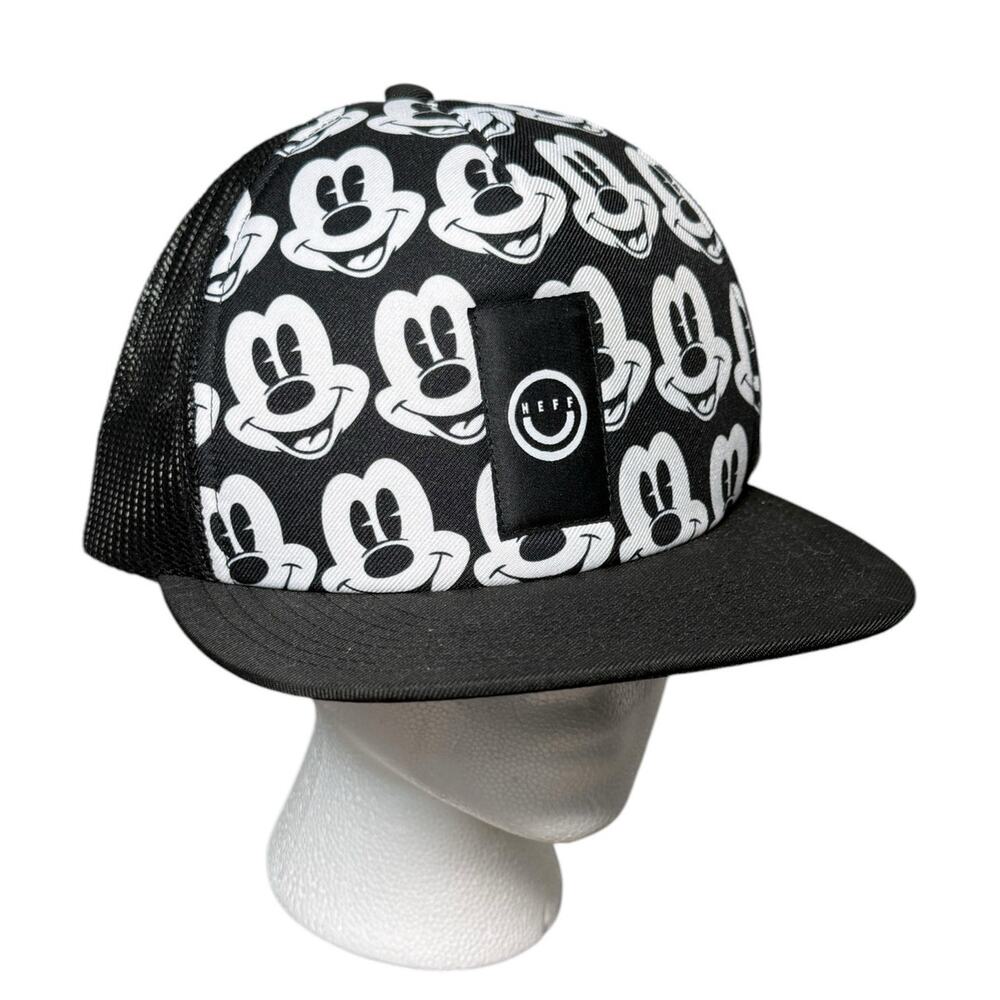 Neff x‎ Disney Mickey Mouse Authentic Cap Black White Adjustable Snapback Hat OS